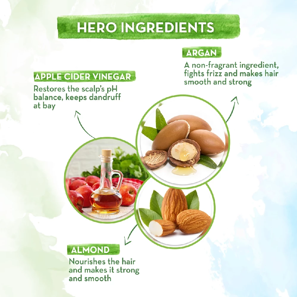 Argan Conditioner with Argan and Apple Cider Vinegar for Frizz-Free and Stronger Hair, 250 ml-4.webp